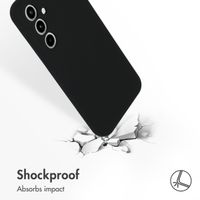 Accezz Coque Liquid Silicone Samsung Galaxy A35 - Noir