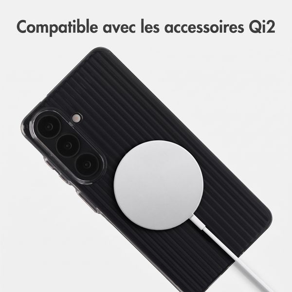 Accezz Coque arrière Lite avec MagSafe | Fluted | Samsung Galaxy S26 - Noir