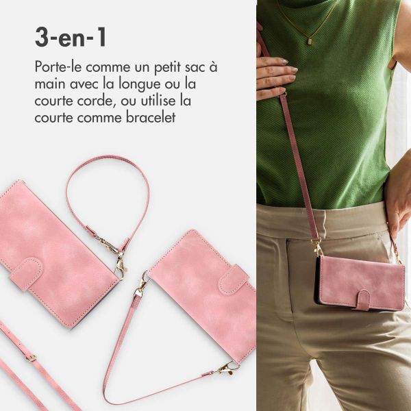 imoshion Etui de télephone portefeuille avec cordon Apple iPhone 16 - Rose