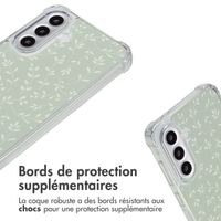 imoshion Coque Design avec cordon Samsung Galaxy A56 - Smoke Green Flowers