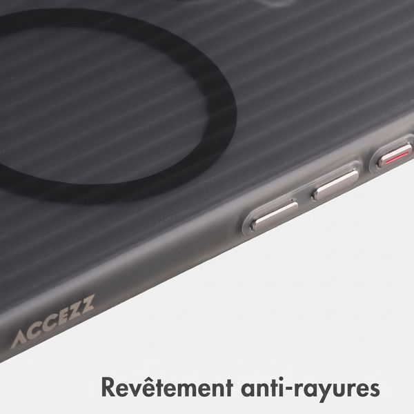 Accezz Coque arrière Lite avec MagSafe | Fluted | Apple iPhone 16 - Gris
