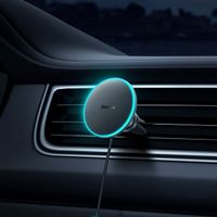Baseus CW01 Magnetic Car mount - Support de téléphone de voiture - Grille de ventilation - Magnetique et MagSafe - Chargeur sans fil - Noir