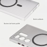 Accezz Coque arrière Lite avec MagSafe | Fluted | Samsung Galaxy S24 Ultra - Gris
