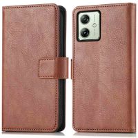 imoshion Étui de télephone portefeuille de luxe Motorola Moto G54 - Marron