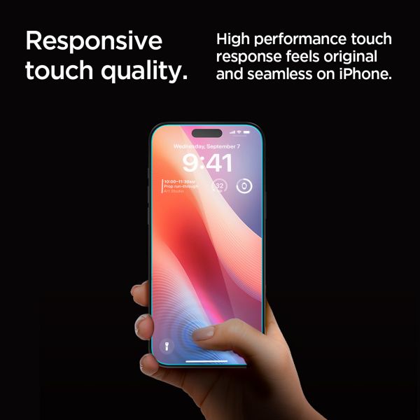Spigen Protection d'écran en verre trempé GLAStR Privacy Applicator - lot de 2 Apple iPhone 16 Pro Max / 17 Pro Max