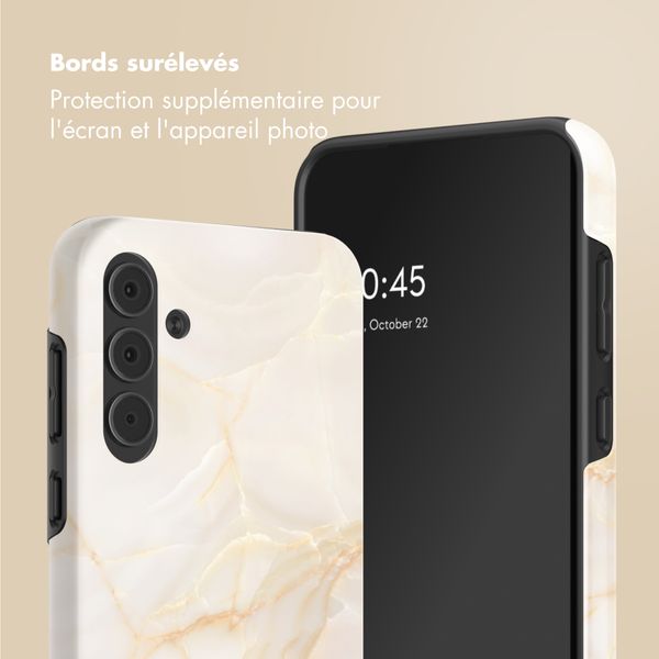 Selencia Coque arrière Vivid Samsung Galaxy A55 - Golden Beige Marble