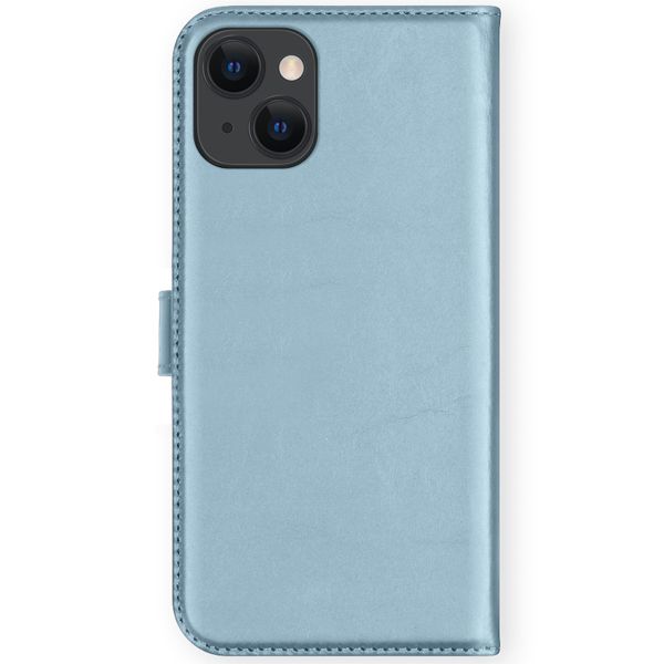 Selencia Étui portefeuille en cuir véritable Apple iPhone 13 Mini - Air Blue