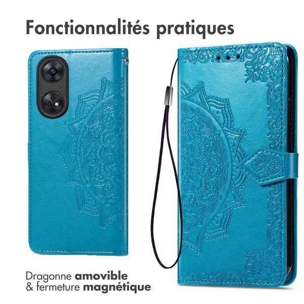 imoshion Etui de télephone Mandala Oppo Reno 8 T (4G) - Turquoise