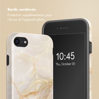 Selencia Coque arrière Vivid Apple iPhone SE (2022 / 2020) / 8 / 7 - Golden Beige Marble