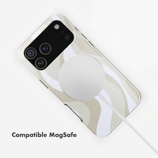 Selencia Coque arrière Vivid avec MagSafe Apple iPhone 18 Pro / 17 Pro - Desert Waves Beige