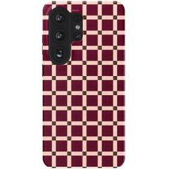 Selencia Coque arrière Vivid avec MagSafe Samsung Galaxy S26 Ultra - Check This Burgundy