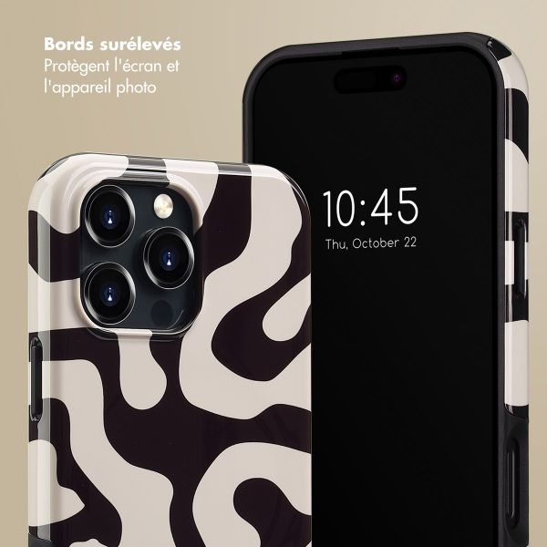 Selencia Coque arrière Vivid avec MagSafe Apple iPhone 16 Pro Max - Art Wave Black