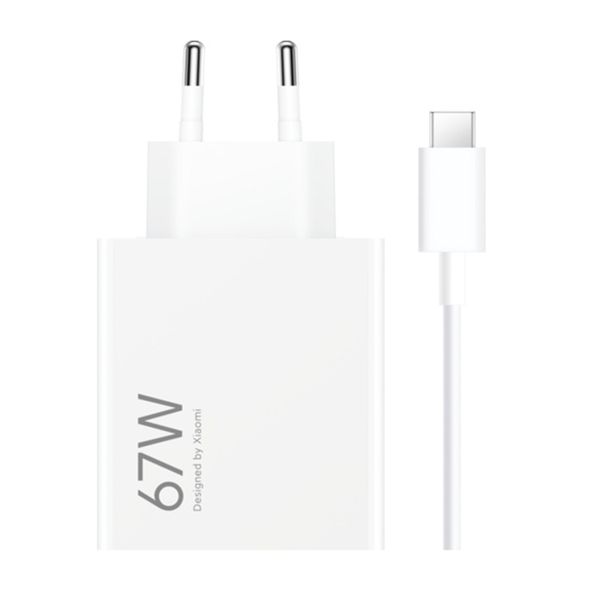 Xiaomi Chargeur HyperCharge Combo 67 W avec câble USB-A vers USB-C - Blanc
