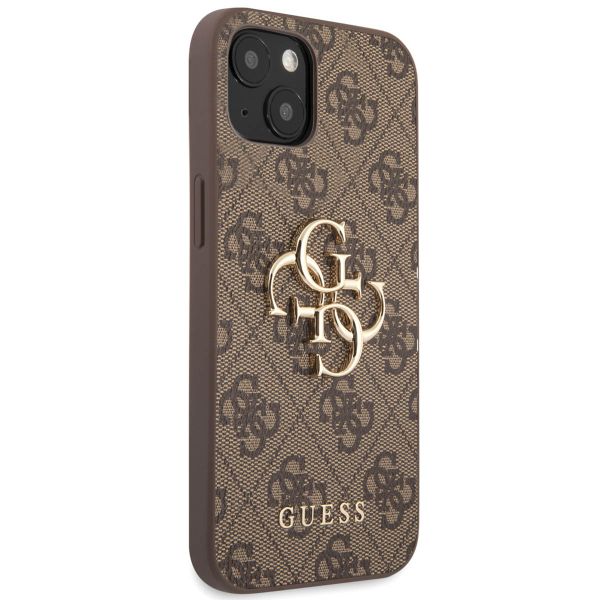 Guess Coque 4G Metal Logo Backcover Apple iPhone 13 Mini - Marron