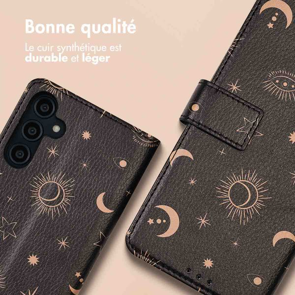 imoshion Étui de télephone portefeuille Design Samsung Galaxy A14 (5G/4G) - Sky Black