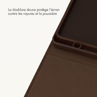 Selencia Coque Croco Samsung Galaxy Tab A11 Plus / A9 Plus - Choco Brown