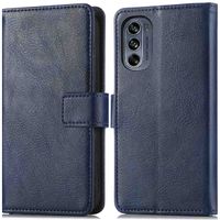 imoshion Étui de télephone portefeuille de luxe Motorola Moto G62 - Bleu foncé