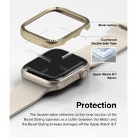 Ringke Style de lunette Apple Watch 7 / 8 / 9 - 45 mm - Matte Curve Gold