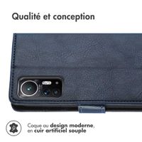 imoshion Étui de télephone portefeuille de luxe Xiaomi 12 / 12X - Bleu foncé