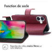 imoshion Étui de télephone portefeuille de luxe Apple iPhone 16 - Bordeaux