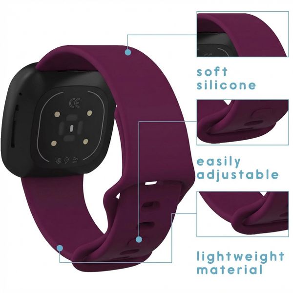 imoshion Bracelet silicone Fitbit Versa 4/ 3 / Sense (2) - Rouge foncé