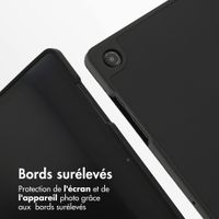 Accezz Coque tablette portefeuille Smart Silicone Samsung Galaxy Tab A11 Plus / A9 Plus - Noir