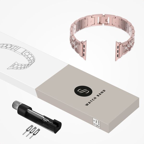 Selencia Bracelet à maillons scintillants Apple Watch | 38/40/41/42 mm - Rose