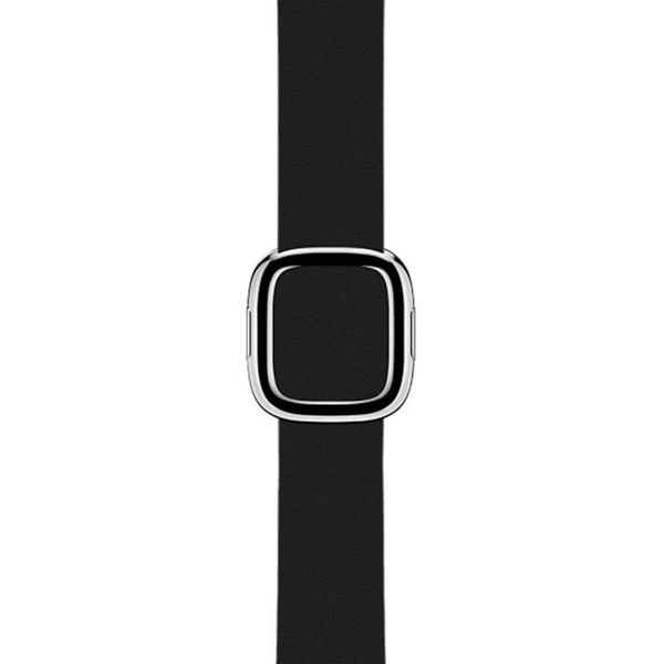 Apple Bracelet Leather Band Modern Buckle Apple Watch | 38/40/41/42 mm - Taille L - Noir