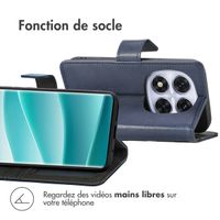 imoshion Étui de télephone portefeuille de luxe Xiaomi Redmi Note 14 Pro Plus (5G) - Bleu foncé