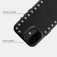 Selencia Coque arrière Studs avec MagSafe Apple iPhone 17 - Velvet Black