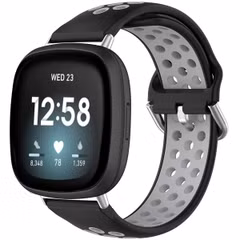 imoshion Bracelet sport silicone Fitbit Versa 4 / 3 / Sense (2) - Black / Grey