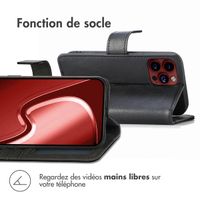 imoshion Étui de télephone portefeuille de luxe Apple iPhone 15 Pro - Noir
