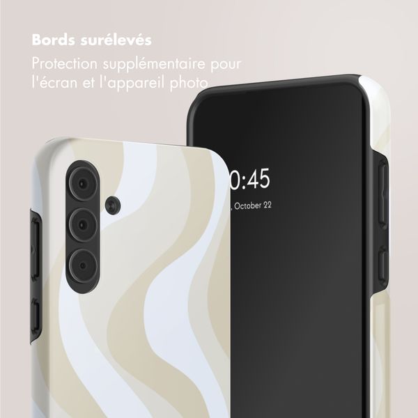 Selencia Coque arrière Vivid Samsung Galaxy A55 - Desert Waves Beige