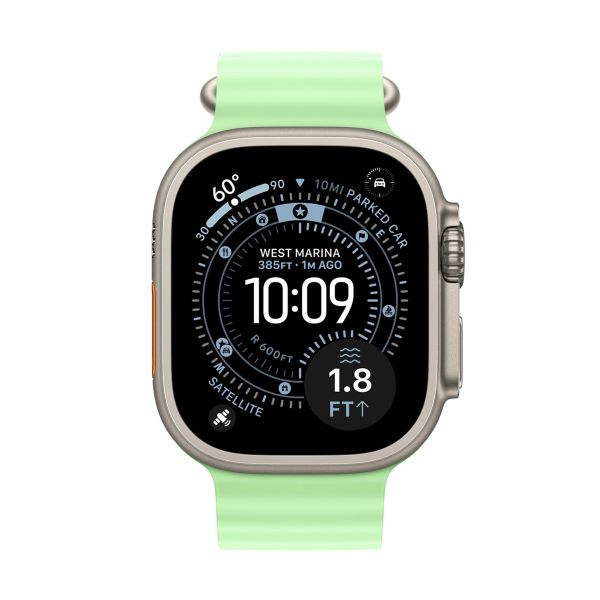Apple Bracelet Ocean Apple Watch | 44/45/46/49 mm - Neon / Green Natural Titanium