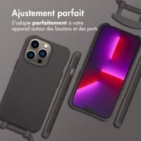 imoshion Coque arrière Color avec cordon amovible et MagSafe Apple iPhone 13 Pro - Black Coffee