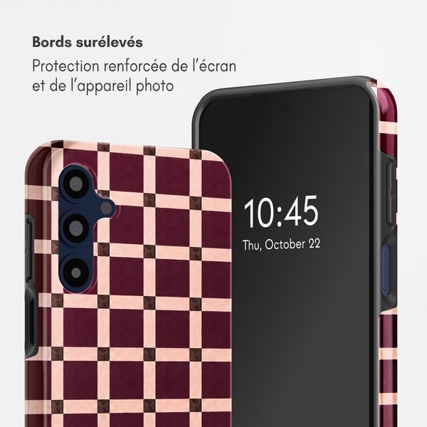 Selencia Coque arrière Vivid Samsung Galaxy A16 - Check This Burgundy