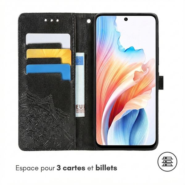 imoshion Etui de télephone Mandala Oppo A79 - Noir
