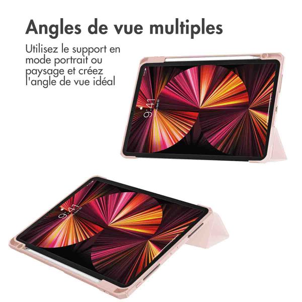 imoshion Coque tablette rigide Trifold Apple iPad Pro 11 (2022 / 2021 / 2020 / 2018) - Rose