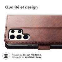 imoshion Étui de télephone portefeuille de luxe Samsung Galaxy S23 Ultra - Marron foncé