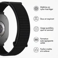 imoshion Bracelet en nylon Samsung Galaxy Watch 8 (40/44mm) / Classic (46mm) - Noir