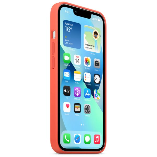 Apple Coque en silicone MagSafe Apple iPhone 13 - Nectarine