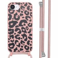 imoshion Coque design en silicone avec cordon Apple iPhone 17e / 16e - Animal Pink