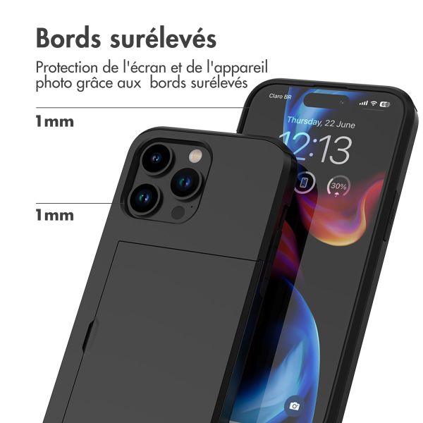 imoshion Coque arrière avec porte-cartes Apple iPhone 15 Pro Max - Noir