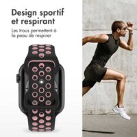 imoshion Bracelet Sport⁺ en silicone Apple Watch | 38/40/41/42 mm - Taille M/L - Black & Pink