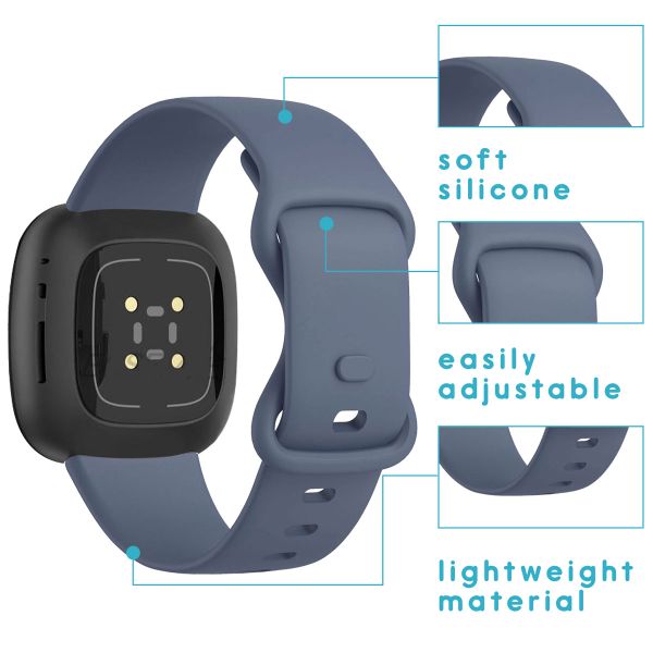 imoshion Bracelet sport en silicone Fitbit Versa 4 / 3 / Sense (2) - Bleu foncé