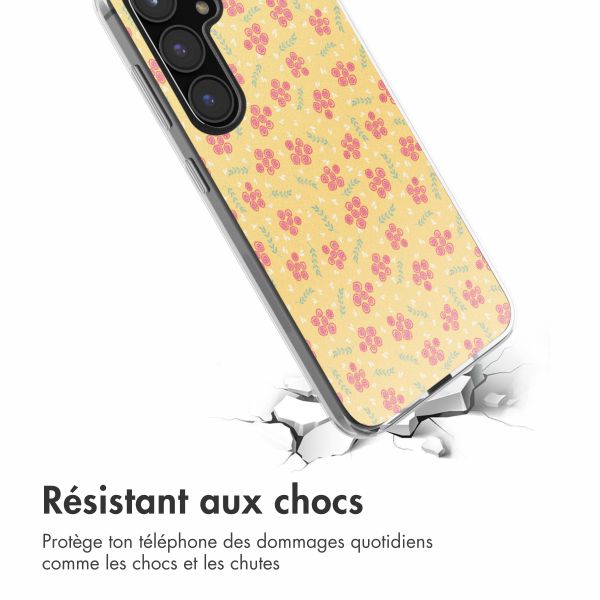imoshion Coque Design Samsung Galaxy S24 FE - Sunny Yellow Petite Flowers