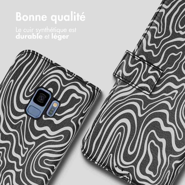 imoshion Étui de télephone portefeuille Design Samsung Galaxy S9 - Black And White