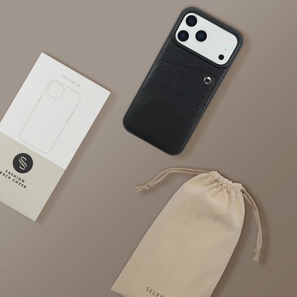 Selencia Coque Riva avec porte-cartes Apple iPhone 17 Pro - Noir