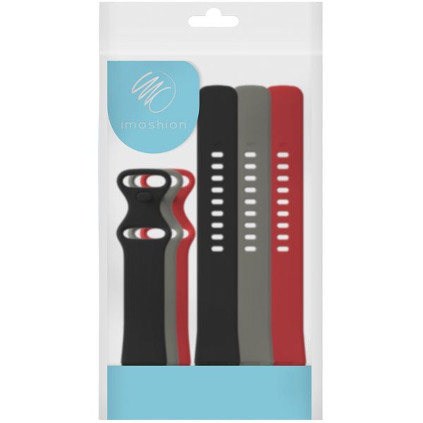 imoshion Bracelet silicone multipack Fitbit Versa 4 / 3 / Sense (2) - Noir / Gris