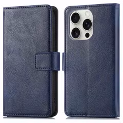 imoshion Étui de télephone portefeuille de luxe Apple iPhone 16 Pro - Bleu foncé